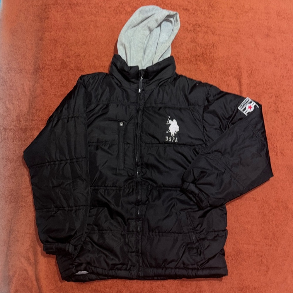 Black U.S.P.A puffer jacket
